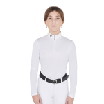 Equestro Polo da Concorso Slim Fit da Bambina modello Anahid anti raggi UV